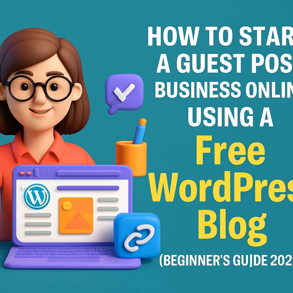 How to Start a Guest Post Business Online Using a Free WordPress Blog (Beginner’s Guide 2025)